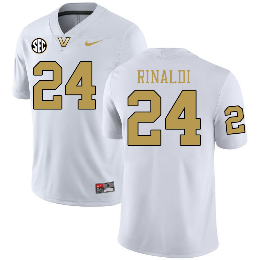 Vanderbilt Commodores #24 Nick Rinaldi College Football Jerseys 2024 Uniforms Stitched-White